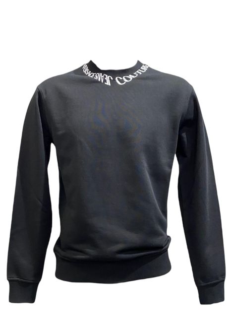 Black Crewneck Sweatshirt with Logo VERSACE JEANS COUTURE | sweaters | 79GAIP03 CF06P899